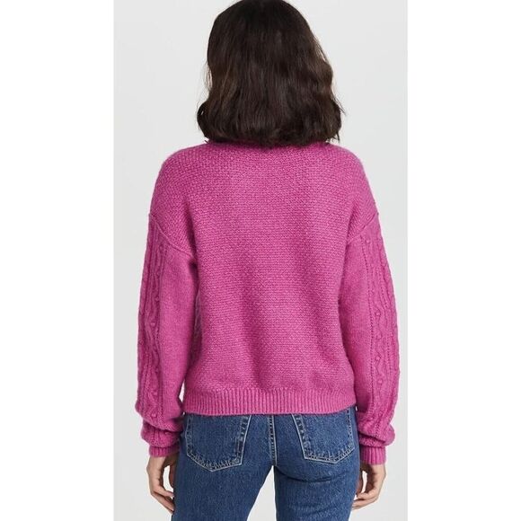 Free People | Every Cloud Pullover Sweater in Fuchsia Fizz, Preppy Coquette | L - Picture 5 of 13
